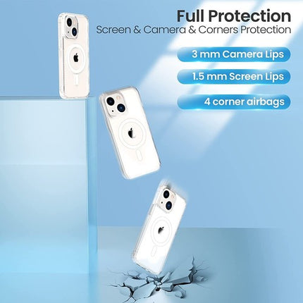 For iPhone 14 Pro Max Plus: MagSafe Shockproof Case & Full Protector Set