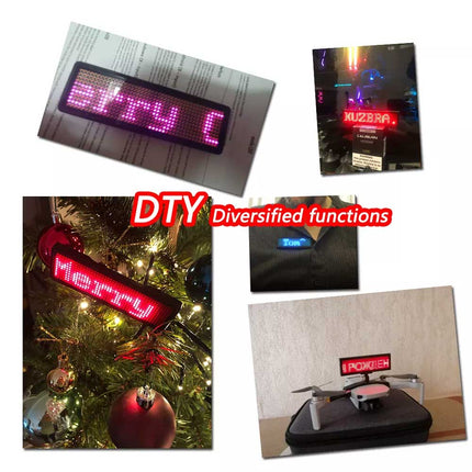Bluetooth Programmable LED Name Badge, Scrolling Message Display for iPhone