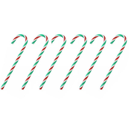 6Pcs Plastic Candy Cane Christmas Hanging Tree Ornaments Decor
