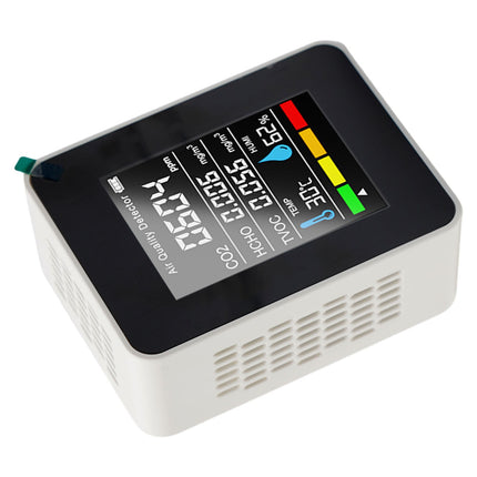 USB Rechargeable 5 in 1 Air Quality Monitor CO2 TVOC HCHO Temp Humidity