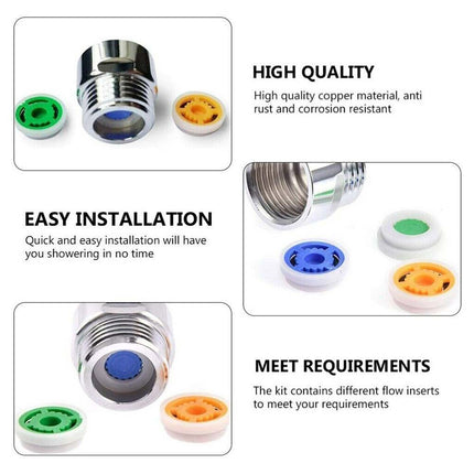 Shower Flow Reducer Set 4/6/9 L/min – Water Saving Hose Restrictor