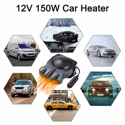 Portable 12V Car Heater 150W Electric Fan Defogger Defroster Demister