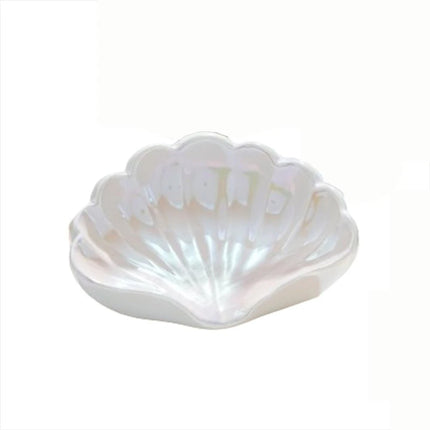 Creative Ceramic Seashell Soap Box, Draining Non-Slip Bathroom Soap Dish