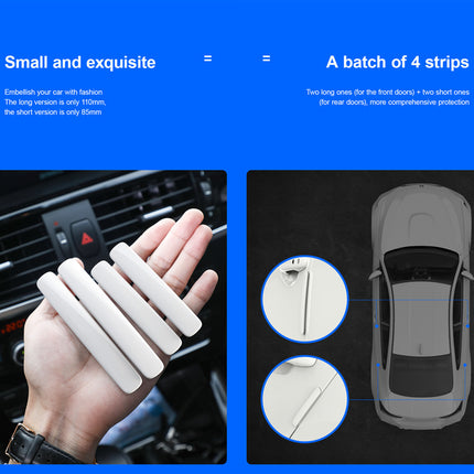 4Pcs Black Car Door Edge Guard Anti-Scratch Trim Protector Sticker