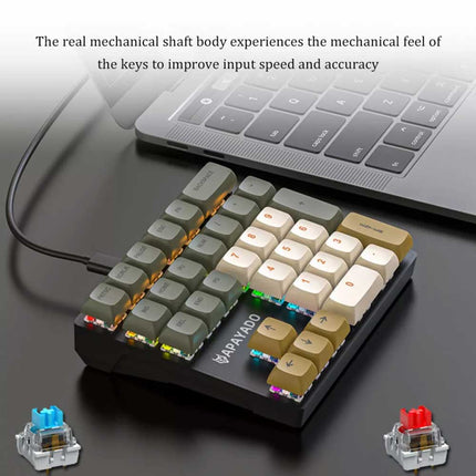 K33 RGB Mini Keyboard 33 Key Left Hand PBT Keycaps Plug Play Keypad