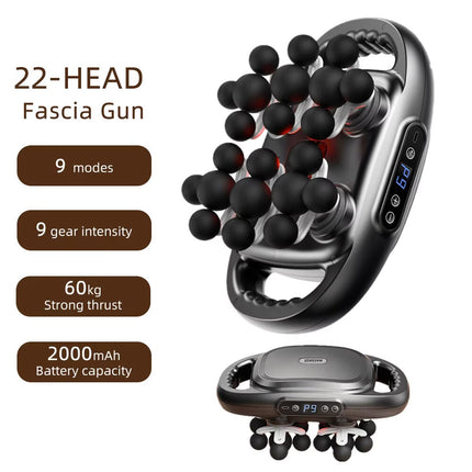 22-Head Body Massage Gun, High-Frequency Vibration Fascia Muscle Massager AU