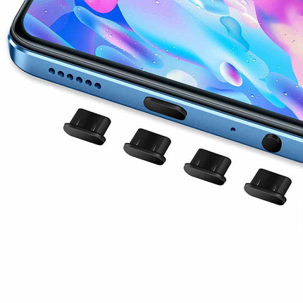 4 Pack USB C Dust Plug Silicone Charging Port Protector Cover Type C Phone