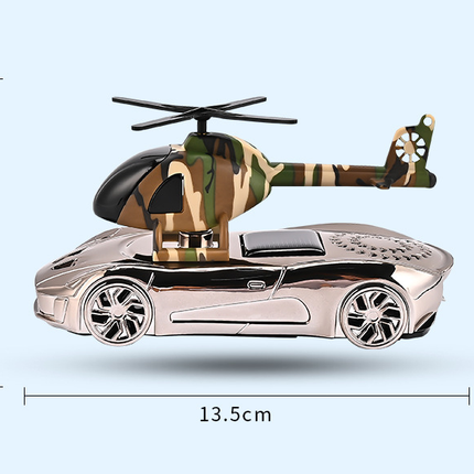 Car Air Freshener Solar Helicopter Rotating Hanging Ornament