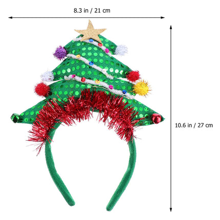 Christmas Tree Light Up Headband Xmas Headdress Hair Accessories