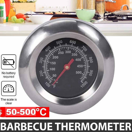 50-500℃ BBQ Thermometer Grill Smoker Gauge Oven Pit Temperature