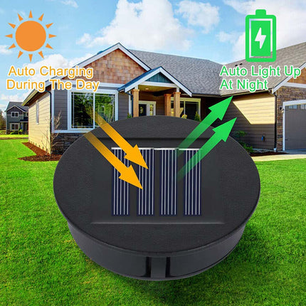 Solar Lights Replacement Top with LED Bulbs, 1-4pcs for Lantern Lid