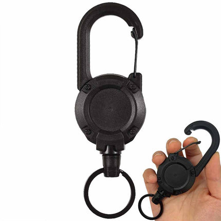 Retractable Badge Holder Keychain Heavy Duty Portable Climbing Equipment