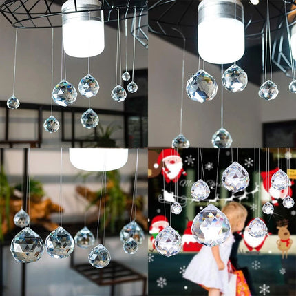 12pcs Crystal Prism Rainbow Maker, Window Suncatcher Hanging Pendant