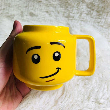 Funny Ceramic Smile Face Block Mug Cartoon Coffee Tea 250ml
