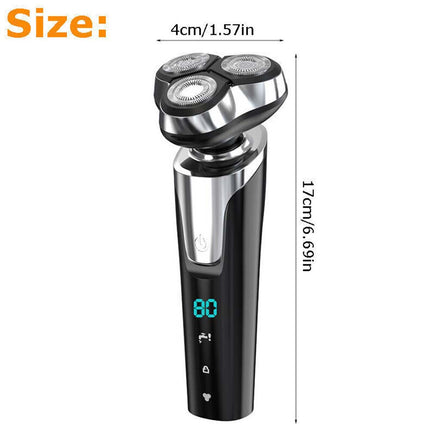 Men's Electric Shaver Dry Wet Cordless Razor USB Rechargeable Rotary