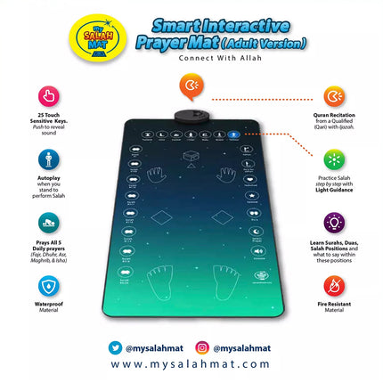 New Smart Interactive Muslim Prayer Mat for Adult Revert