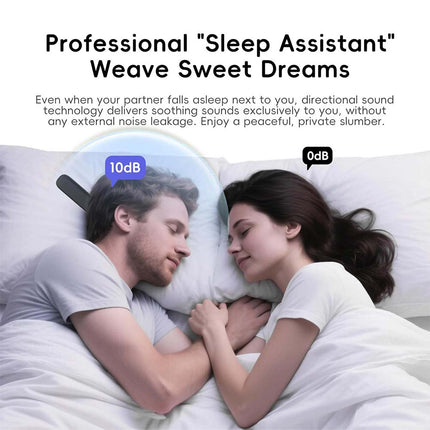 Bone Conduction Sleep Speaker with Timer, Remote & White Noise for Pillow