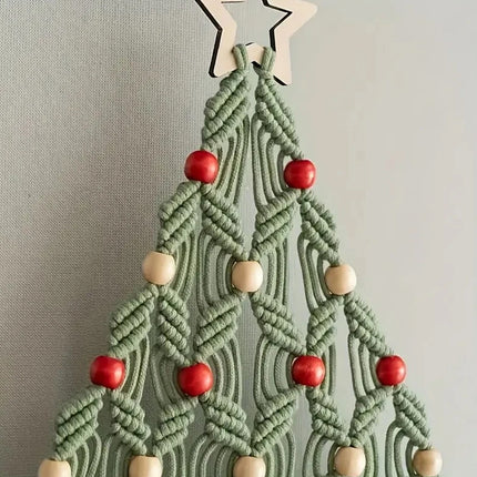2Pcs Knitted Christmas Tree DIY Kit Wall Hanging Festive Gift Decor