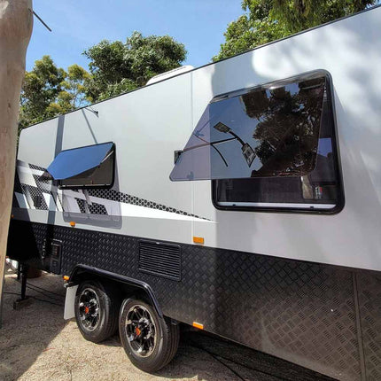 RV Caravan 350*1200MM Push Out Flat Window Locking Handle with Strut Attachment