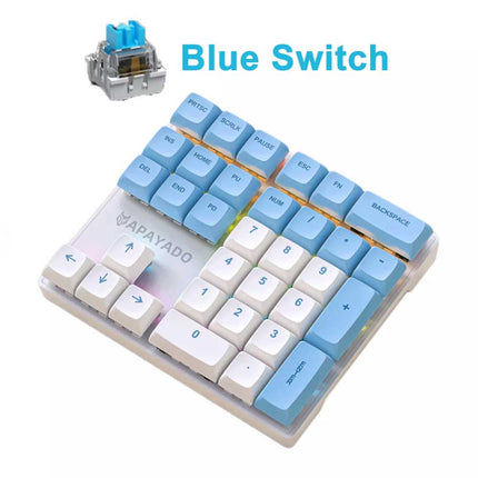 K33 RGB Mini Keyboard 33 Key Left Hand PBT Keycaps Plug Play Keypad