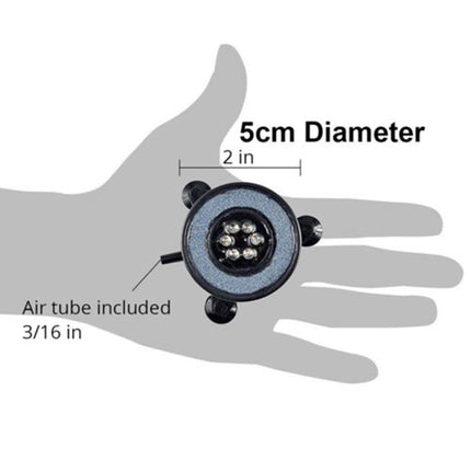 7 Color LED Air Stone Disk Aquarium Bubble Light Fish Tank Lamp