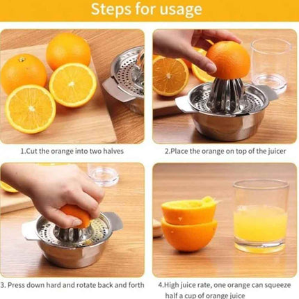 Heavy Duty 304 Stainless Steel Citrus Juicer Manual Lemon Orange 12cm Tool