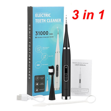 6in1 Ultrasonic Electric Toothbrush Teeth Stains Plaque Remover Cleaner