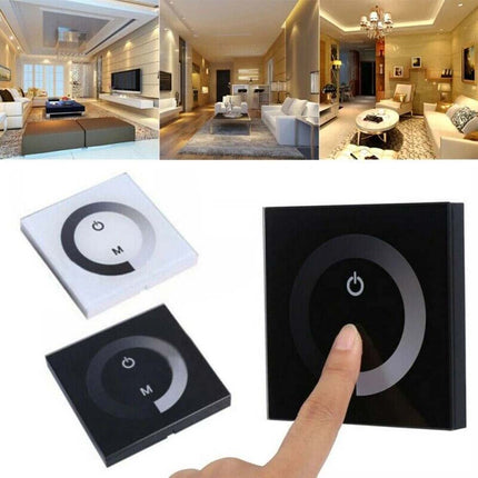 12V-24V Touch Panel LED Smart Dimmer Controller Wall Mounted Switch