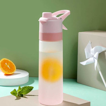 700ml Sport Matte Spray Water Bottle, Cooling Mist Kettle Cup