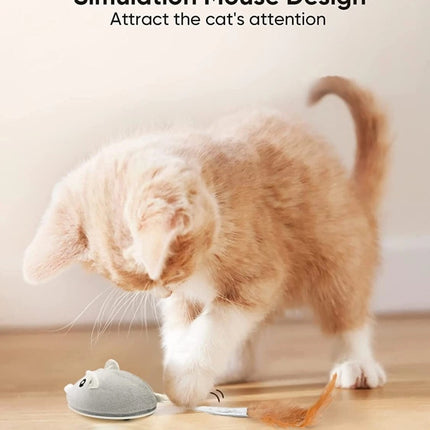 Smart Robotic Mouse Cat Toy – Interactive Teaser Automatic Moving Rechargeable