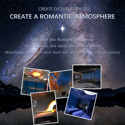Astronaut Rocket Galaxy Projector Star Sky Night Light 12 Films Space