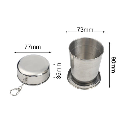 Portable Telescopic Drinking Cup 304 Stainless Steel for Campers