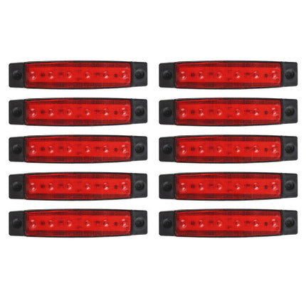 10Pcs Marine Boat 6LED Deck Courtesy Lights Waterproof Blue Stern Transom