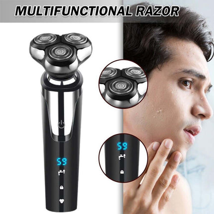 Men's Electric Shaver Dry Wet Cordless Razor USB Rechargeable Rotary