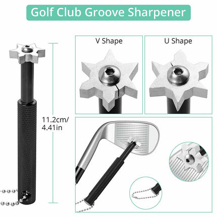 Golf Club Groove Cleaner Brush Set with Towel – Essential Accessory Gift