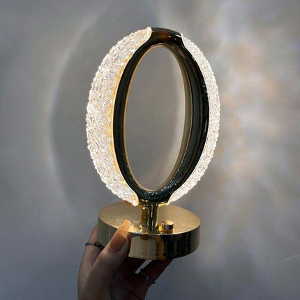 USB LED Crystal Lamp Touch Dimmable Bedside Night Light Decor Gift
