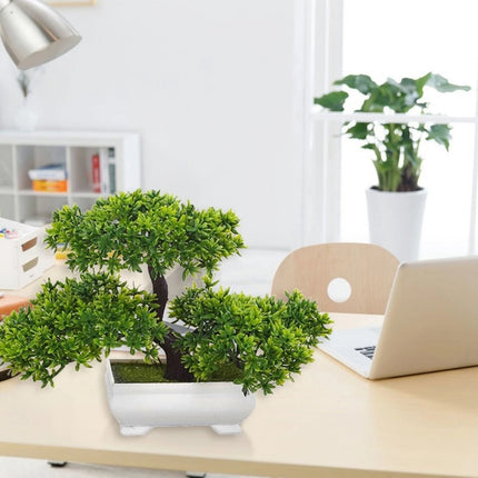 Artificial Pine Tree Bonsai in Pot, Fake Plant Home Decor