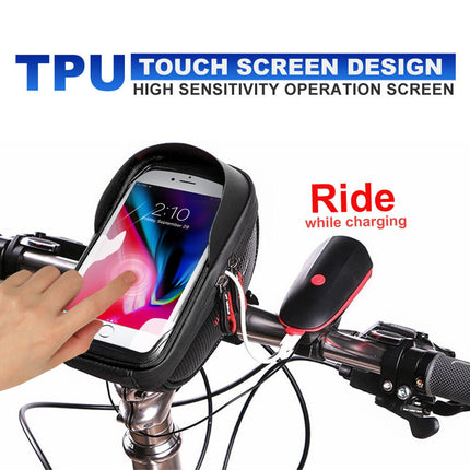Motorcycle Bike Handlebar Phone Mount Waterproof Case Bicycle Holder