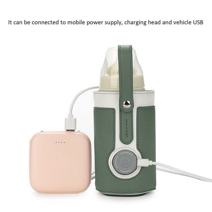 Portable Adjustable USB Milk Warmer Travel Bottle Pouch Bag Heater