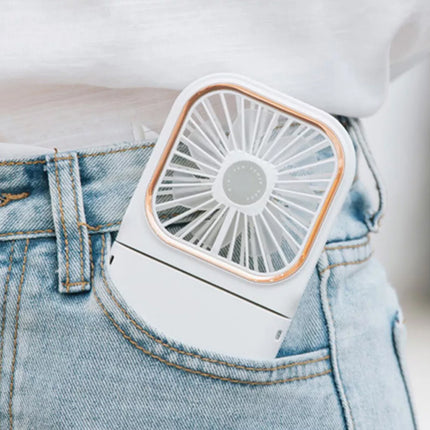 Portable Neck & Handheld Fan, USB Rechargeable Folding Cooling Fan