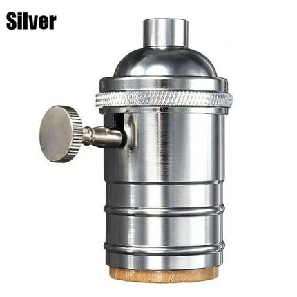 Vintage E27 Screw Bulb Holder Socket Light Base with Switch
