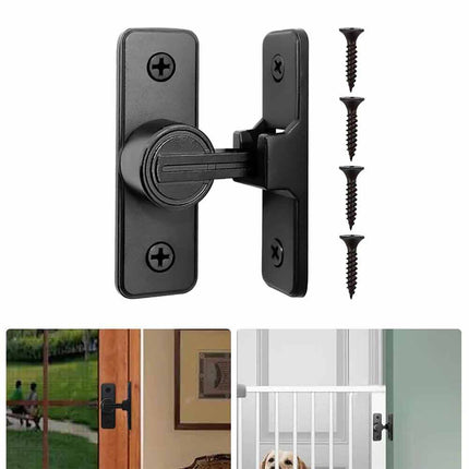 Heavy Duty 90° Barn Door Lock, Sliding Gate Latch for Barn