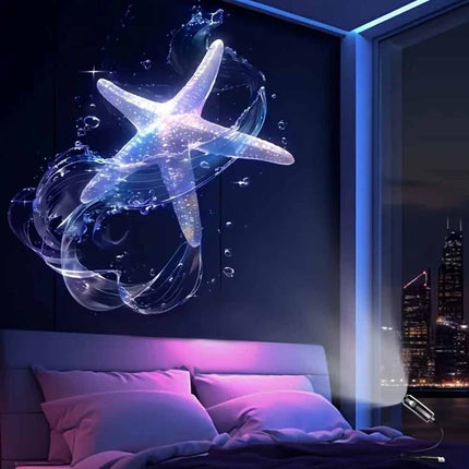 LED USB Projector Night Light, 6 Patterns Whale Jellyfish Butterfly Gift