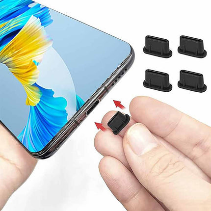 4 Pack USB C Dust Plug Silicone Charging Port Protector Cover Type C Phone