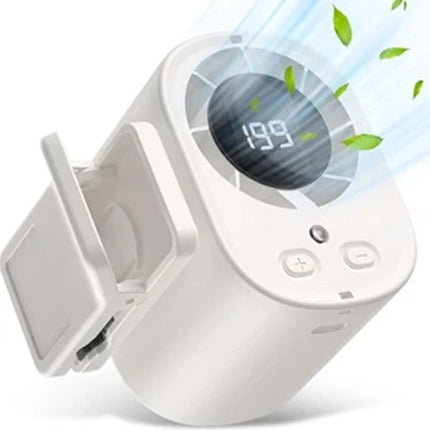 360° Rotating Car Clip-On Air Conditioner Fan with LED Display Cold Air