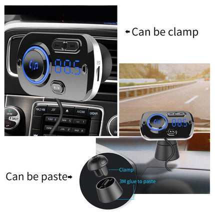 Handsfree Bluetooth 5.0 FM Car Radio MP3 Player USB Charger Adapter