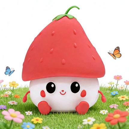 7 Colours Strawberry Lumi Buddy Nightlight, Wireless Bedroom Light 11cm Gift