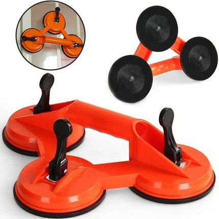 1x Triple Suction Cup Pad Lifter 75kg Sucker Plate Glass Tile Mirror