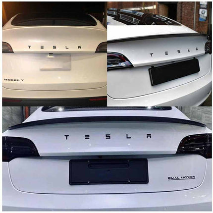 3D Trunk Letters Emblem Adhesive Badge for Tesla Model 3 Y X S