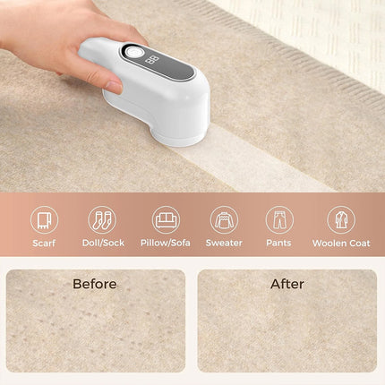 Electric Lint Remover with Display Clothes Bobble Fabric Fluff Shaver